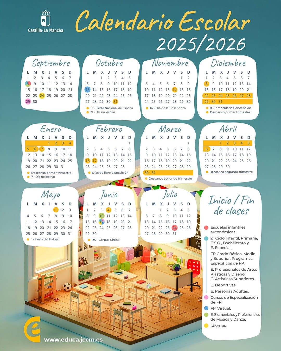 CALENDARIO ESCOLAR25-26